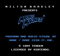Marble Madness (Europe) Title Screen